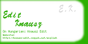 edit knausz business card